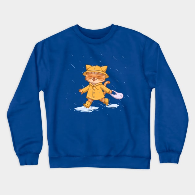 Rain Kitty Crewneck Sweatshirt by ShelboBaggins